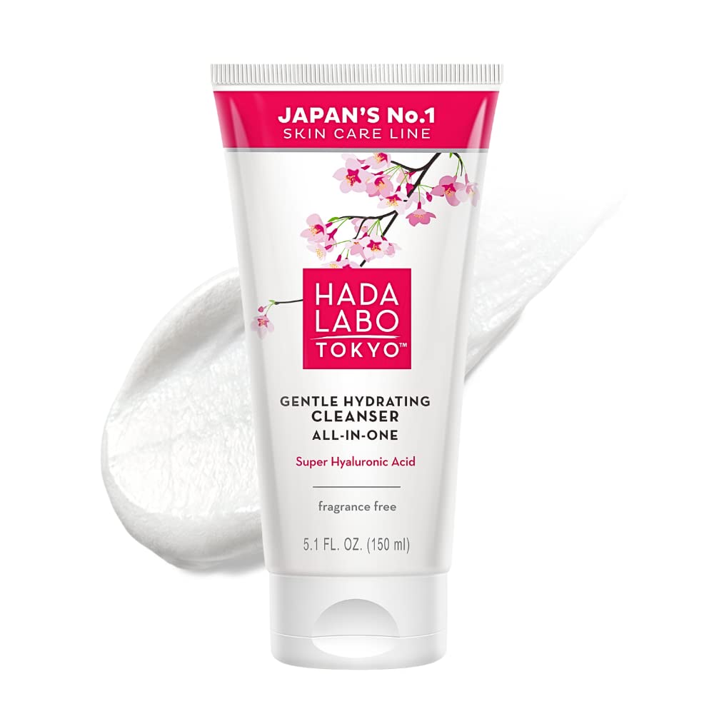 Hada Labo Tokyo Hydrating Cleanser - Sanfte Gesichtsreinigung für Alle Hauttypen - Feuchtigkeitsspendende Pflege - 150ml